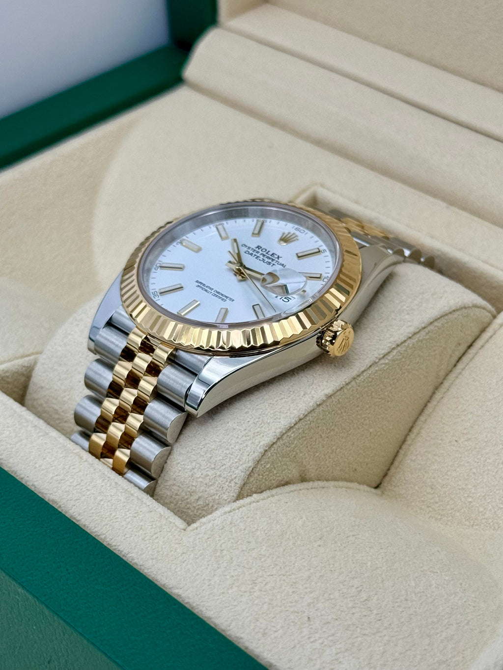 2023 Rolex Datejust 41mm 126333 Two-Tone Jubilee White Dial