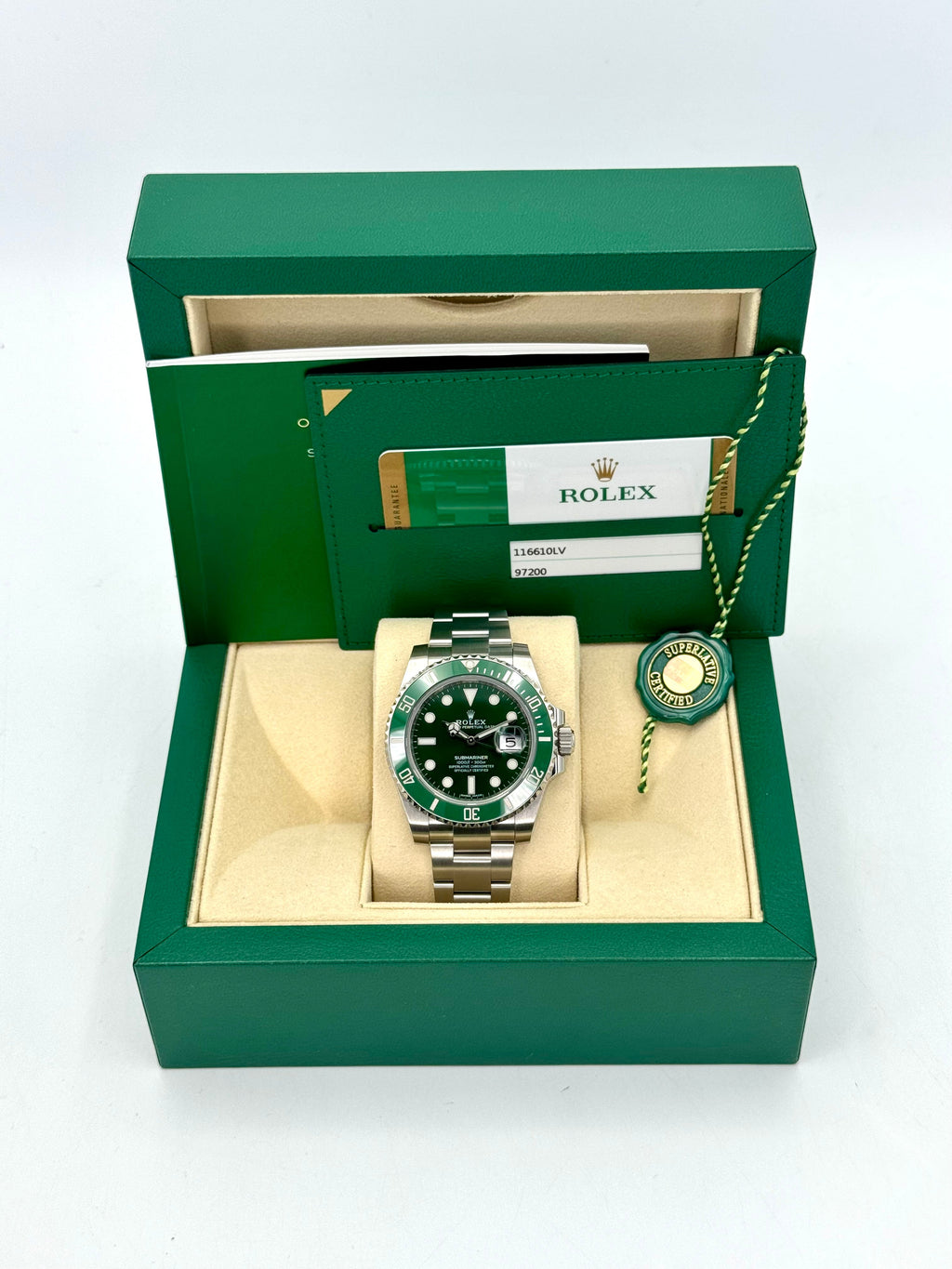 2017 Rolex Submariner "Hulk" 40mm 116610LV Green Dial