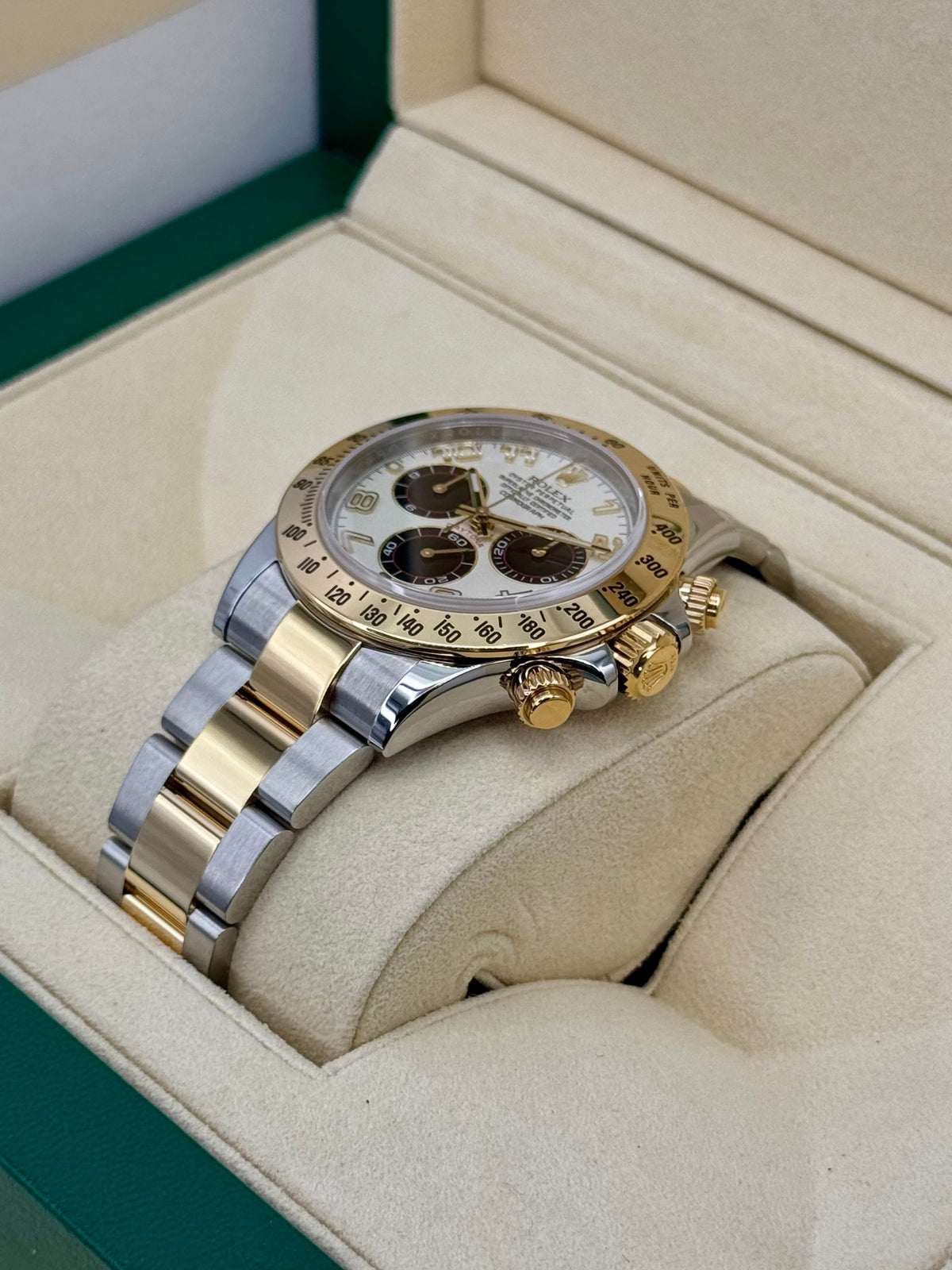 2016 Rolex Daytona 40mm 116523 White Panda Arabic Racing Dial