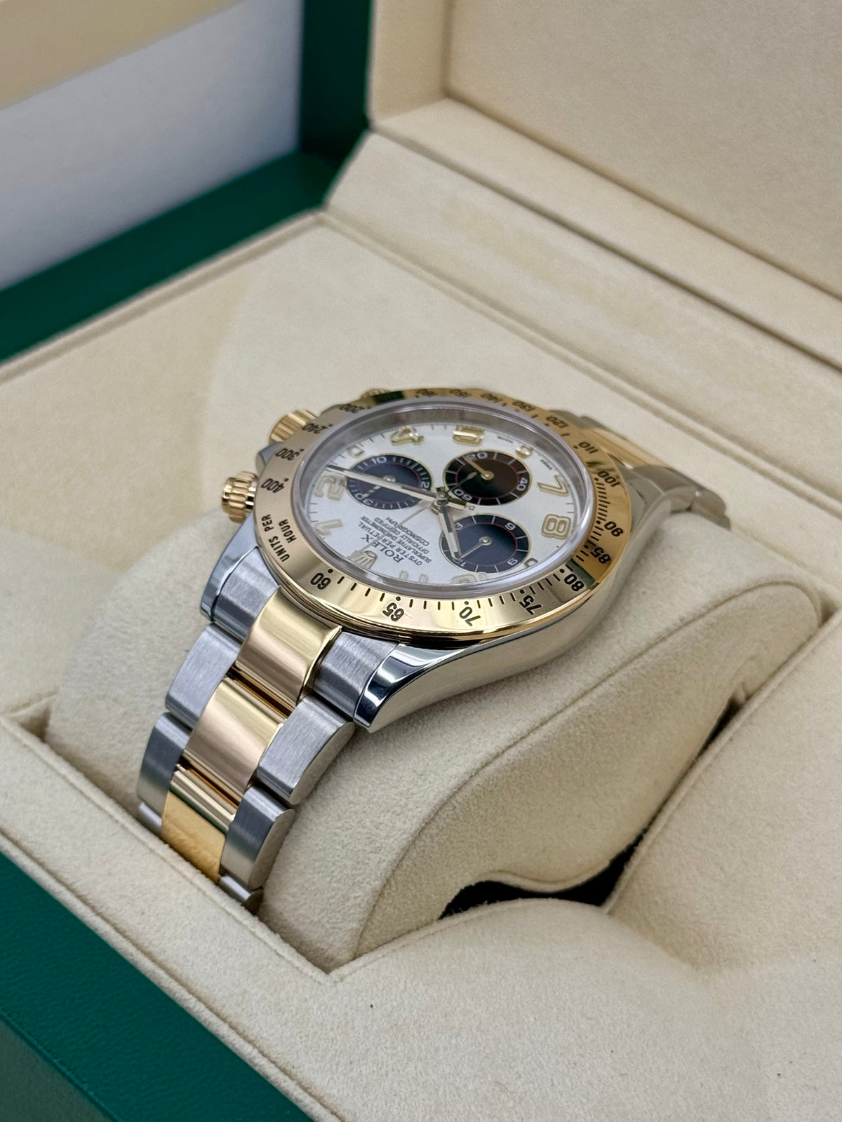 2016 Rolex Daytona 40mm 116523 White Panda Arabic Racing Dial