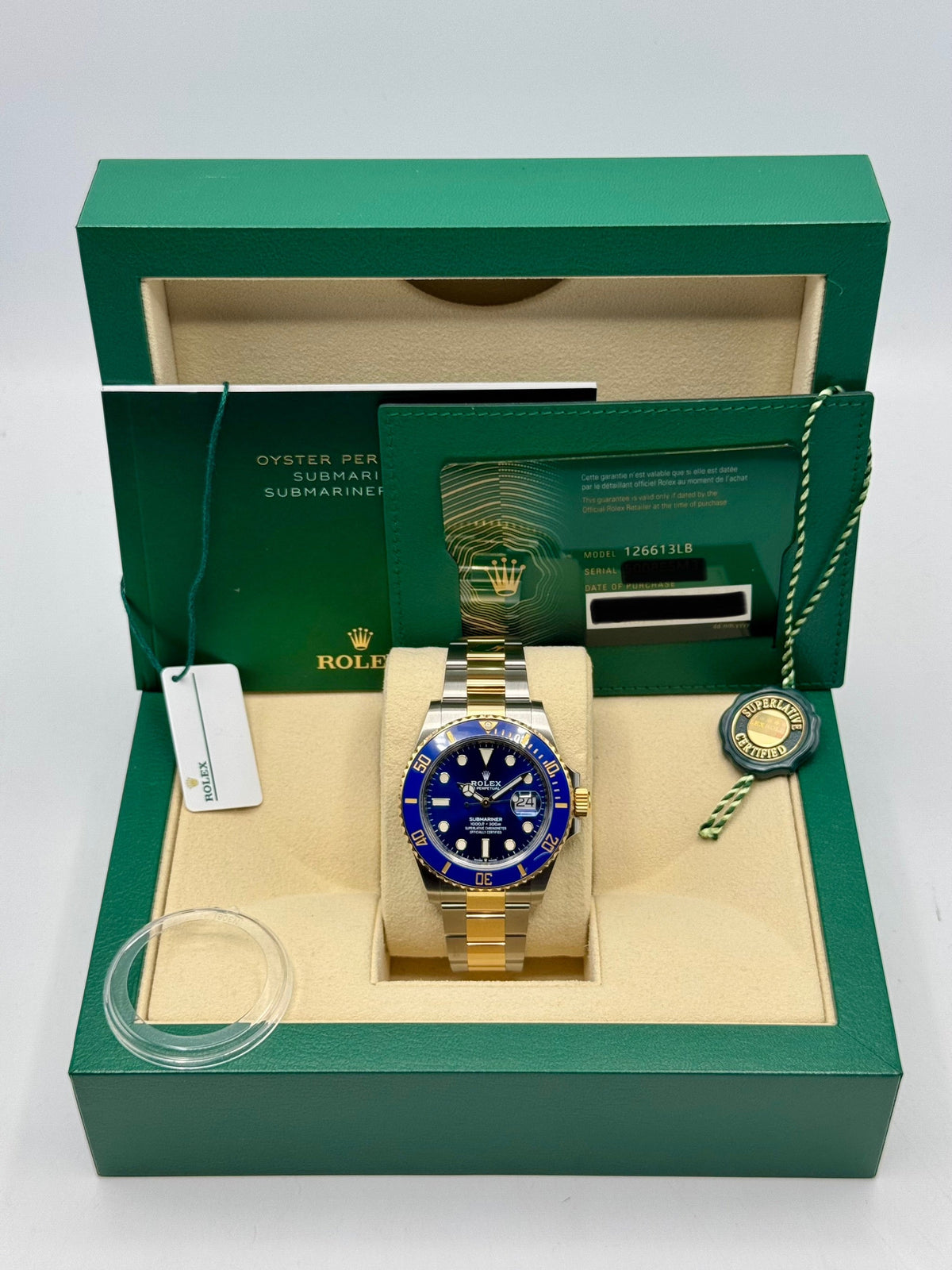 2021 Rolex Submariner "Bluesy" 41mm 126613LB Two-Tone Blue Dial
