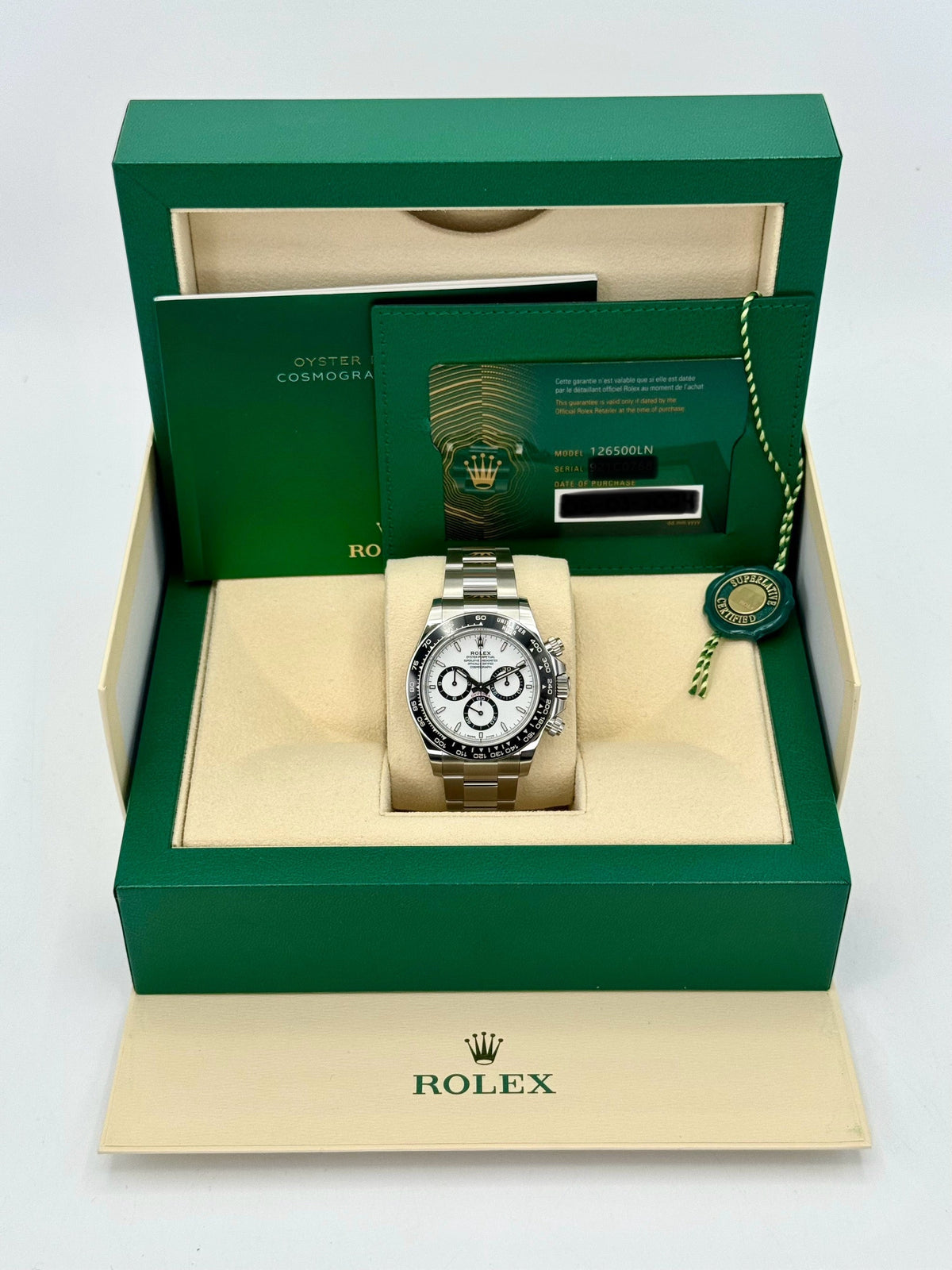 NEW 2024 Rolex Daytona 40mm 126500LN Stainless Steel Panda Dial