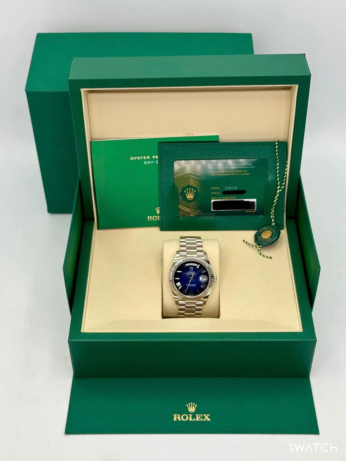 NEW 2026 Rolex Day-Date 40mm 228239 Presidential Blue Ombre Dial