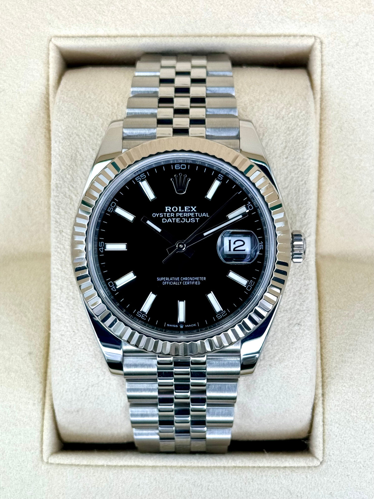 2020 Rolex Datejust 41mm 126334 Stainless Steel Jubilee Black Dial