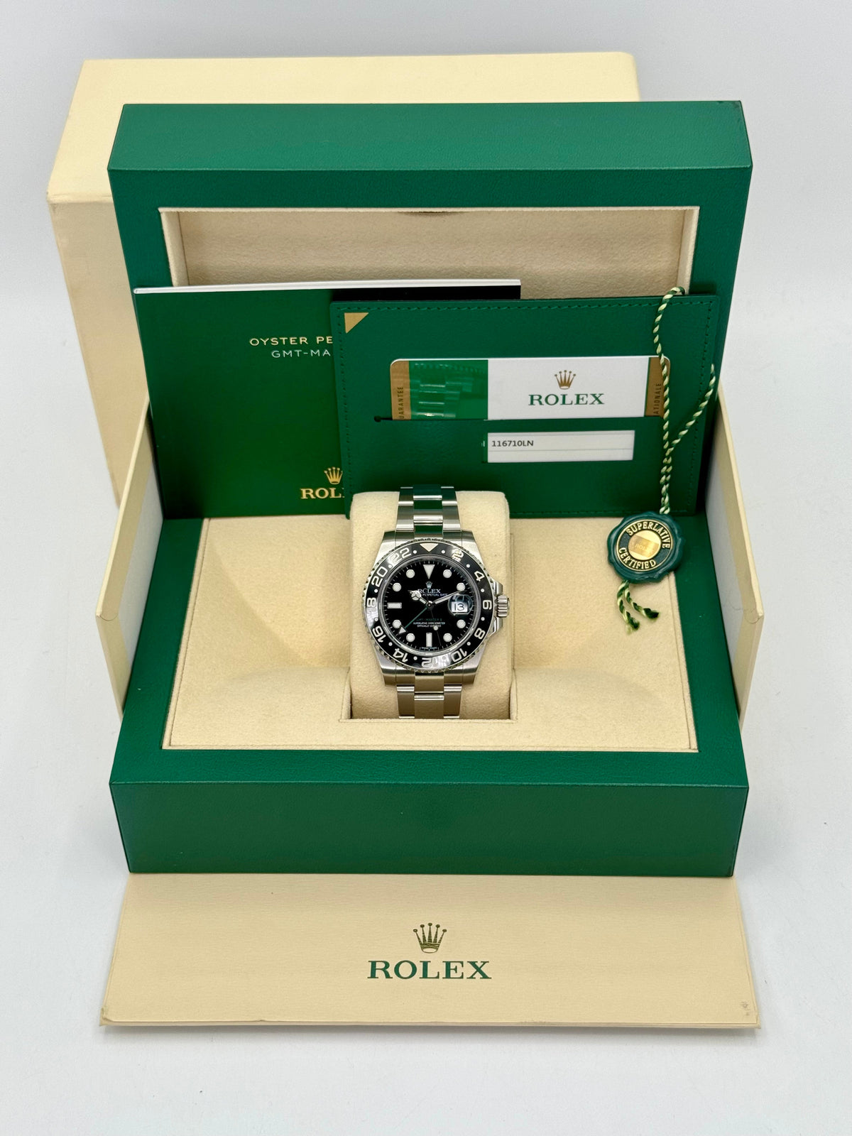 2017 Rolex GMT-Master II 40mm 116710LN Stainless Steel Black Dial