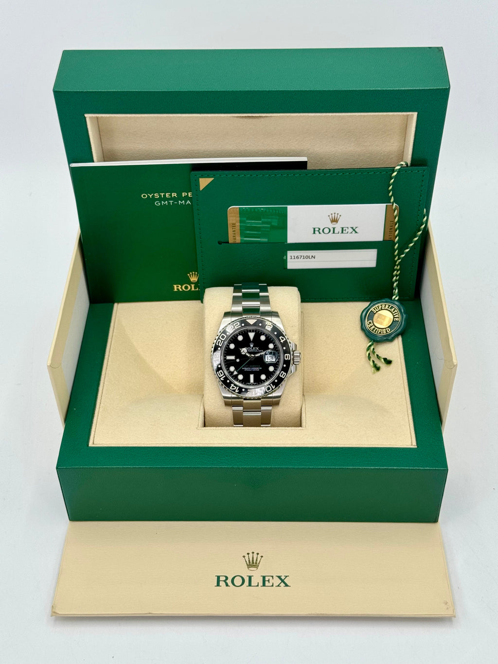 2017 Rolex GMT-Master II 40mm 116710LN Stainless Steel Black Dial
