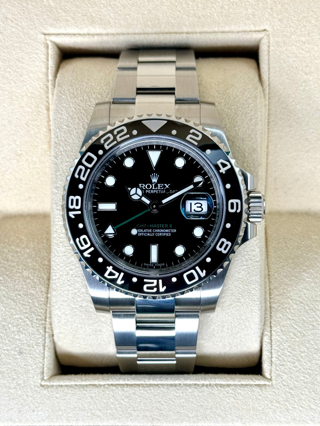 2017 Rolex GMT-Master II 40mm 116710LN Stainless Steel Black Dial