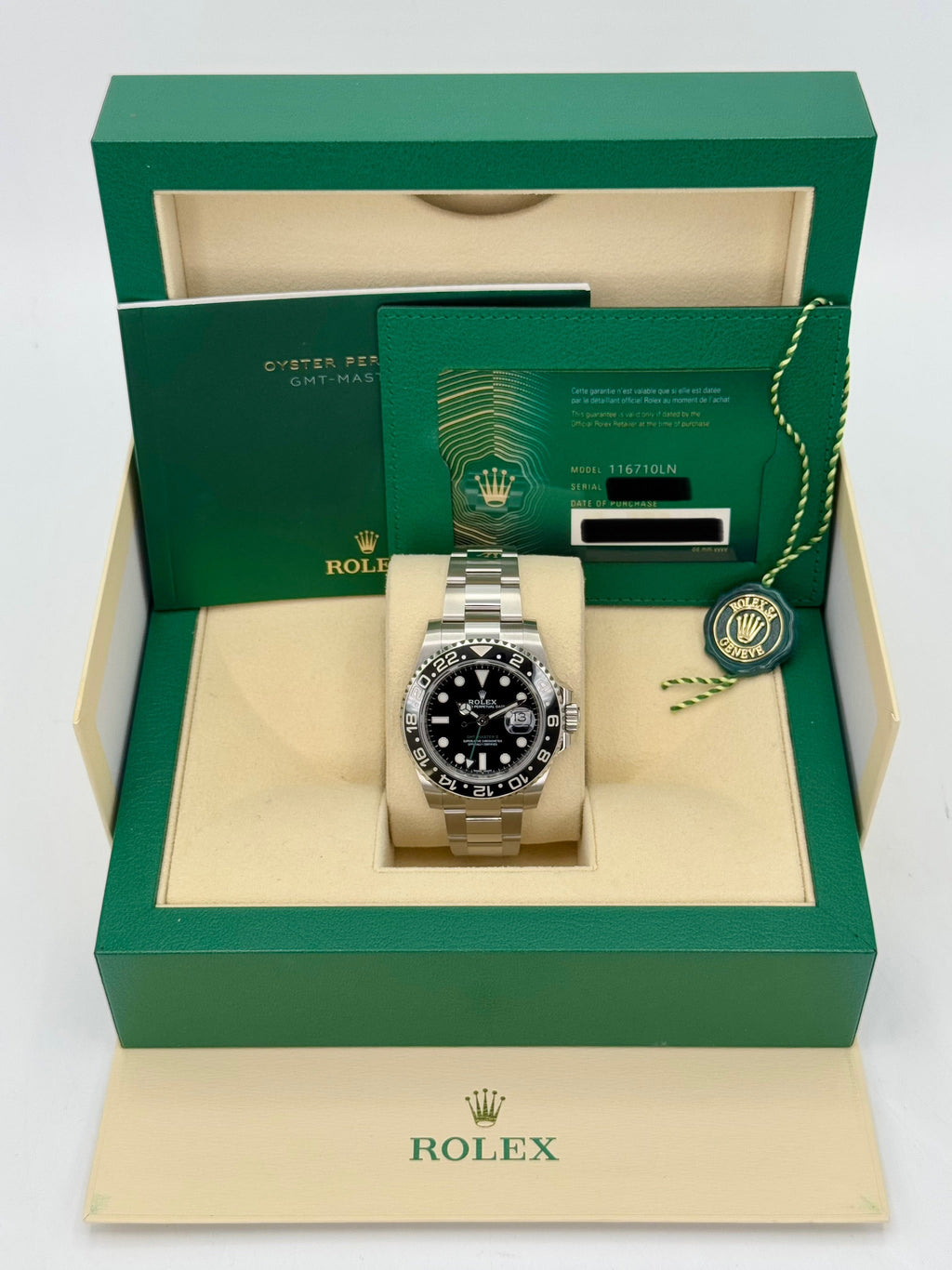 NEW OLD STOCK 2020 Rolex GMT-Master II 40mm 116710LN Black Dial