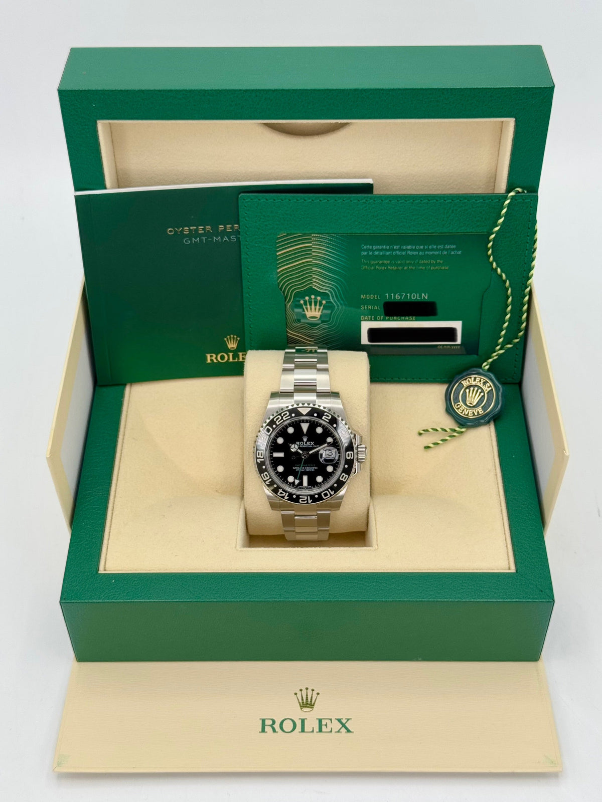 NEW OLD STOCK 2020 Rolex GMT-Master II 40mm 116710LN Black Dial