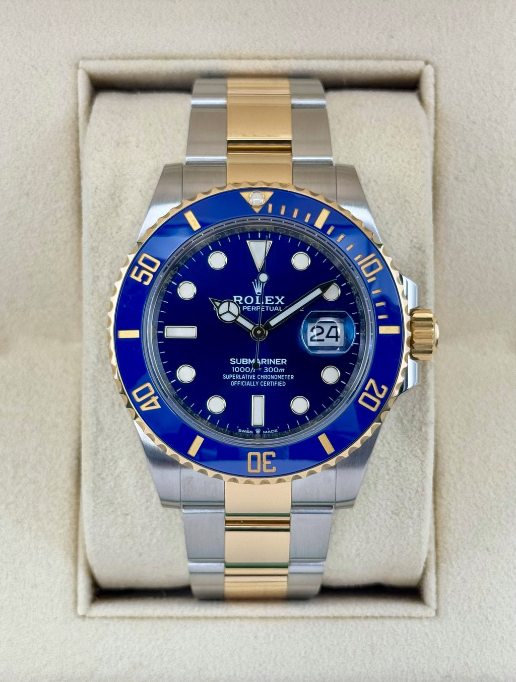 2021 Rolex Submariner "Bluesy" 41mm 126613LB Two-Tone Blue Dial