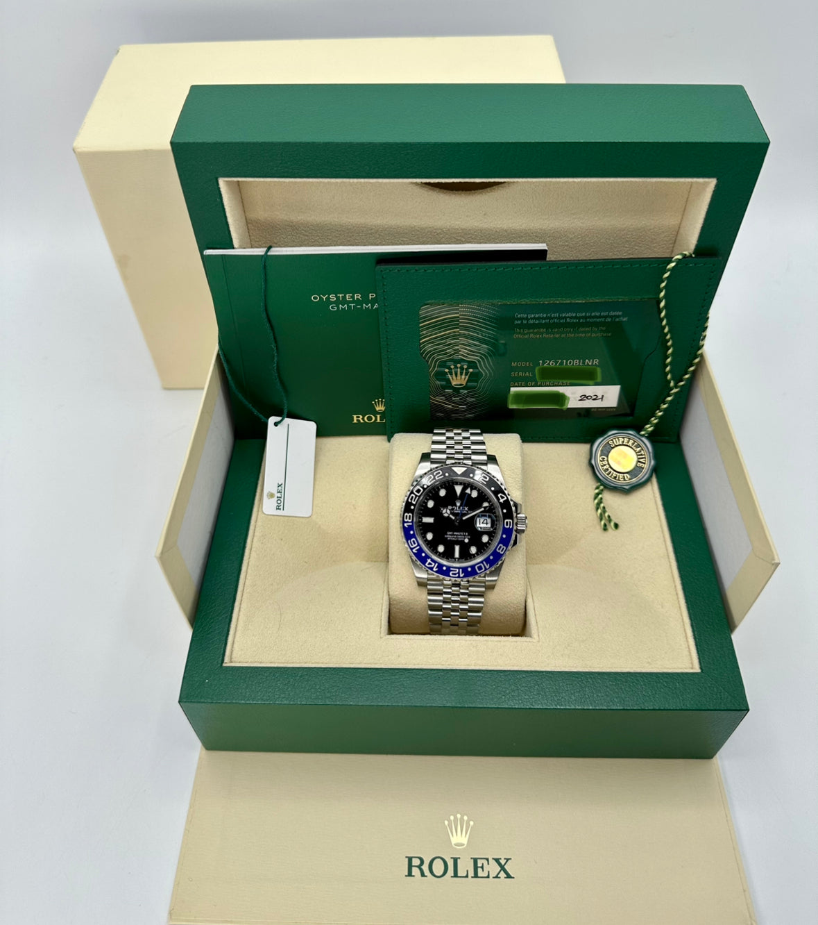 2021 Rolex GMT-Master II "Batgirl" 40mm 126710BLNR Jubilee Black Dial