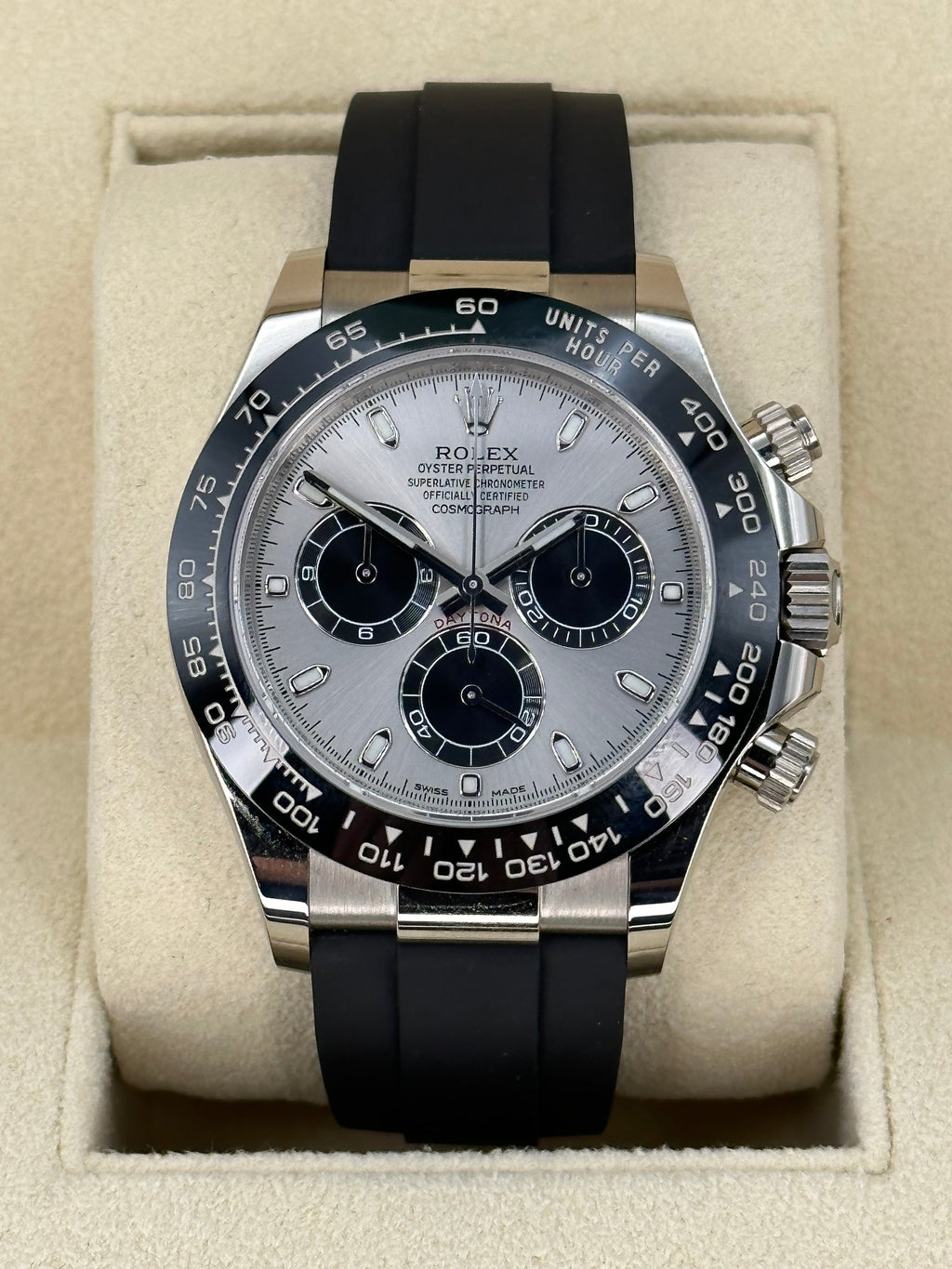 2023 Rolex Daytona 40mm 116519LN White Gold Silver Ghost Dial