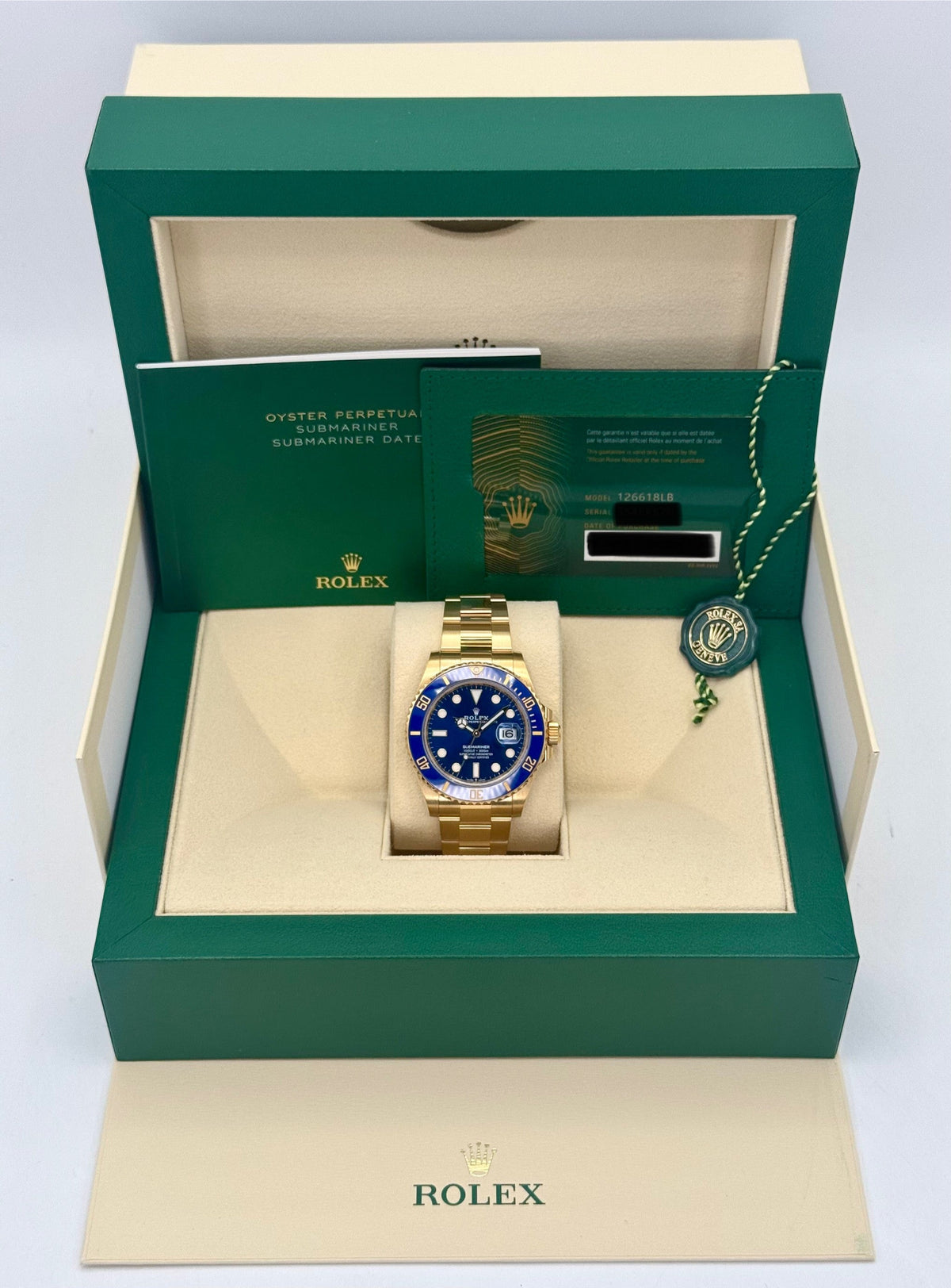 2024 Rolex Submariner "Bluesy" 41mm 126618LB Yellow Gold Blue Dial