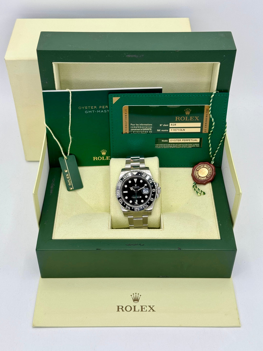 2012 Rolex GMT-Master II 40mm 116710LN Stainless Steel Black Dial