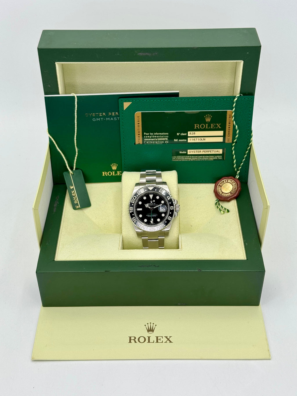 2012 Rolex GMT-Master II 40mm 116710LN Stainless Steel Black Dial