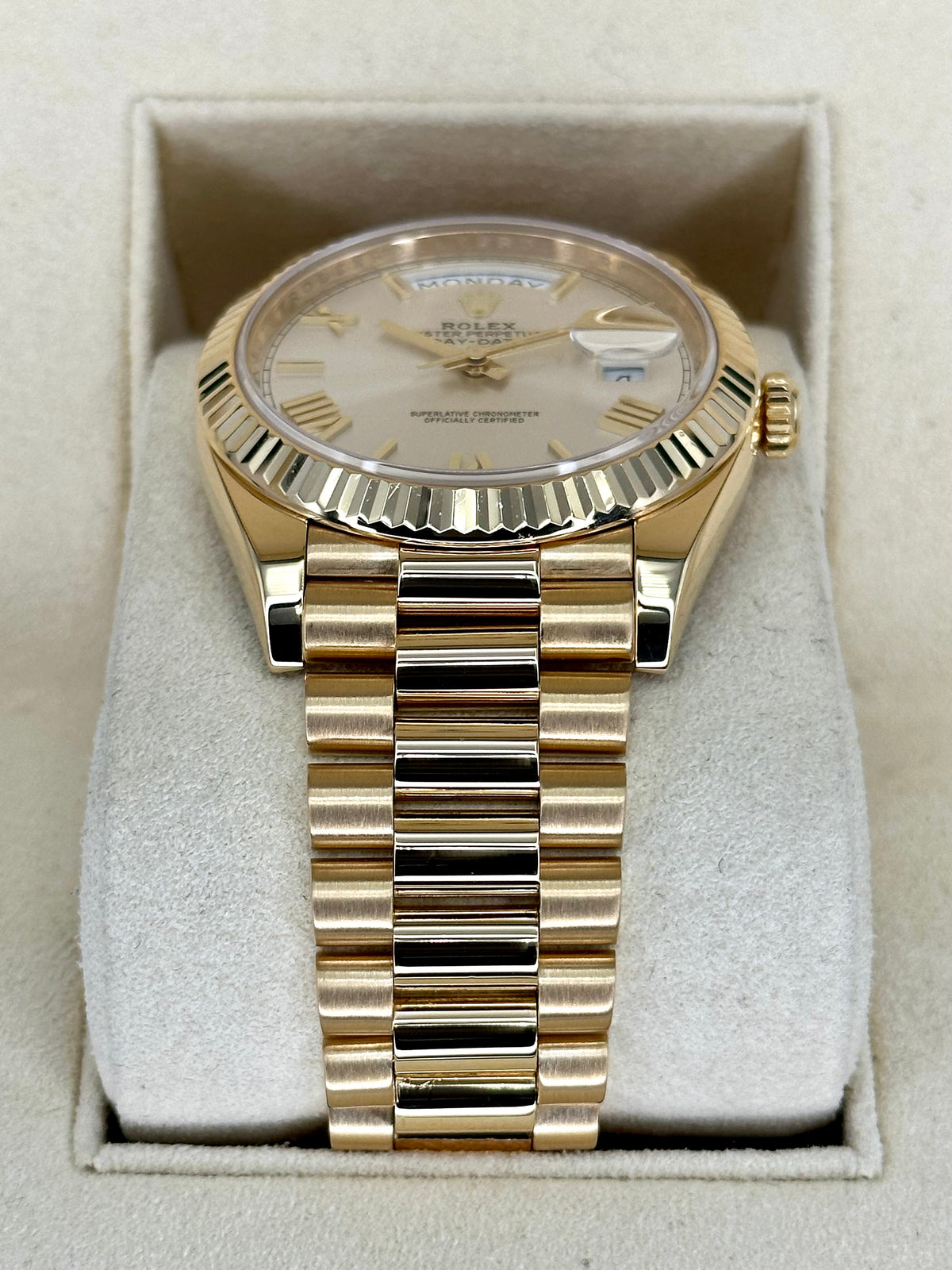 2017 Rolex Day-Date 40mm 228238 Presidential Sundust Dial