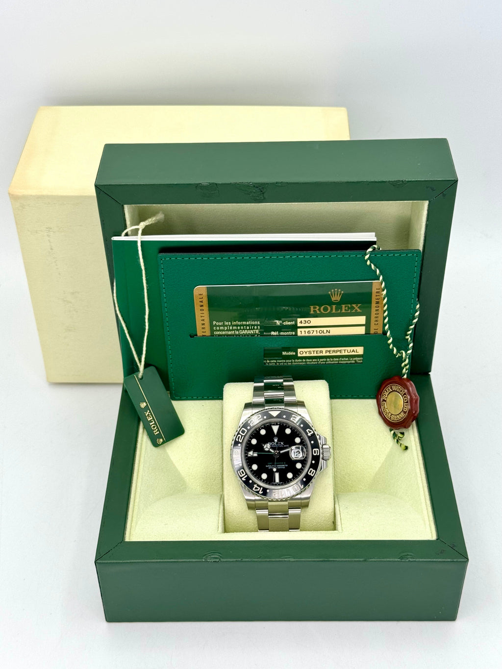 2012 Rolex GMT-Master II 40mm 116710LN Stainless Steel Black Dial