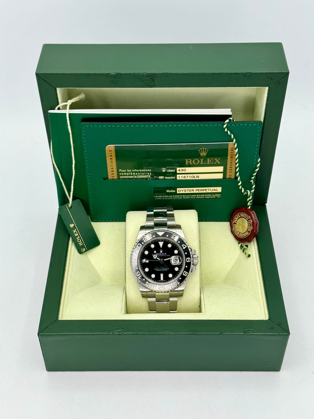 2012 Rolex GMT-Master II 40mm 116710LN Stainless Steel Black Dial