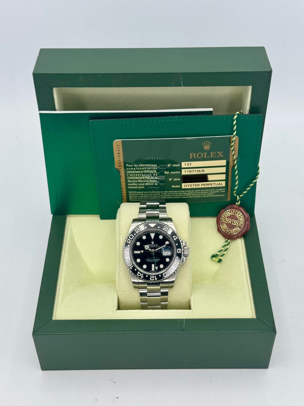2012 Rolex GMT-Master II 40mm 116710LN Stainless Steel Black Dial