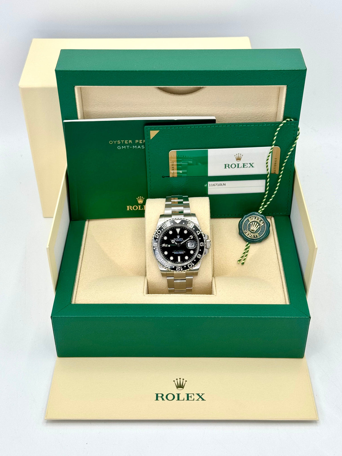 2015 Rolex GMT-Master II 40mm 116710LN Stainless Steel Black Dial