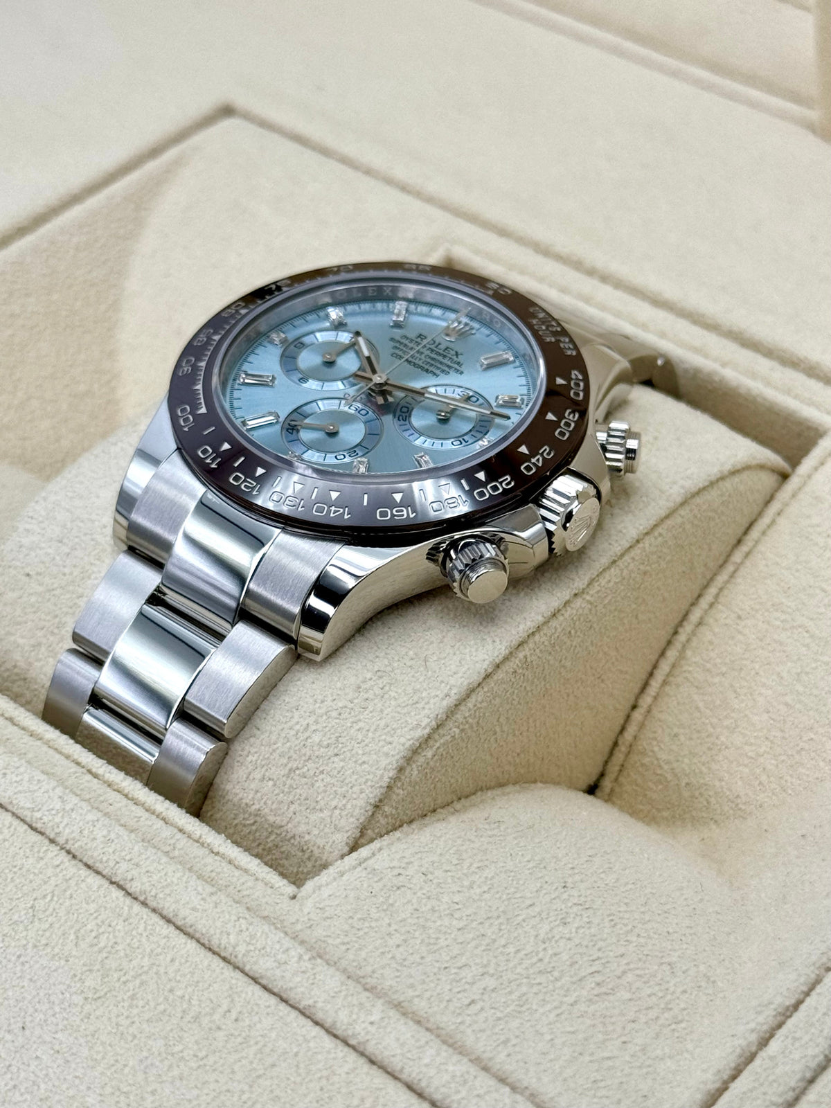 NEW 2023 Rolex Daytona 40mm 116506 Platinum Ice Blue Diamond Dial