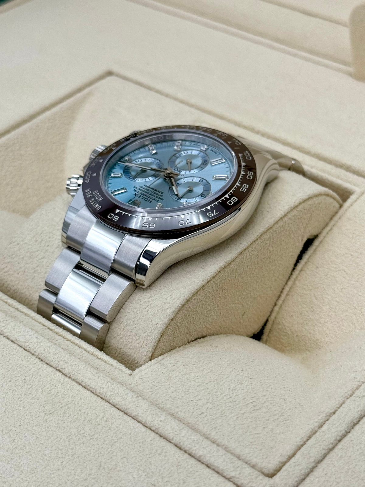NEW 2023 Rolex Daytona 40mm 116506 Platinum Ice Blue Diamond Dial