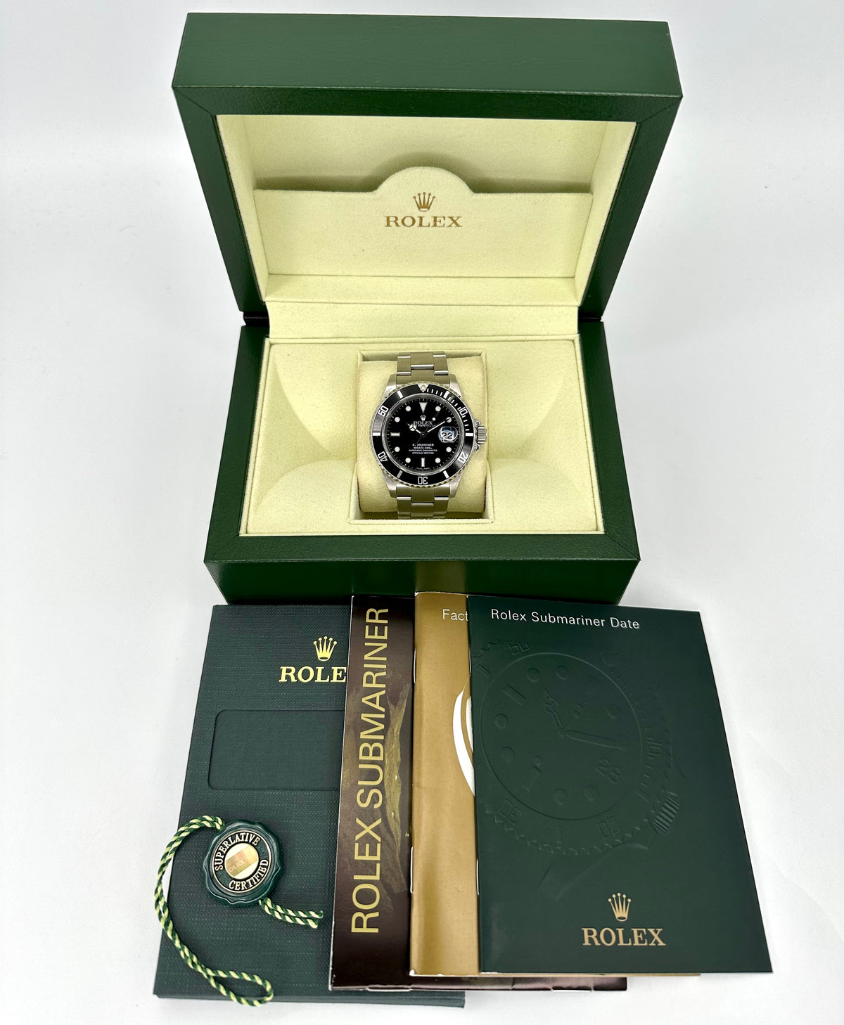 2002 Rolex Submariner Date 40mm 16610 Stainless Steel Black Dial