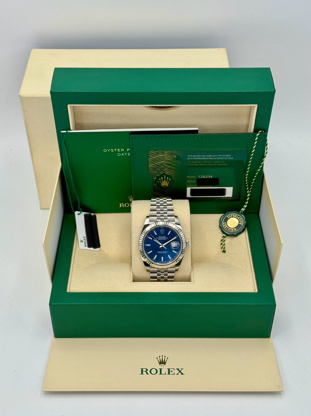 NEW 2024 Rolex Datejust 41mm 126334 Stainless Steel Jubilee Blue Dial