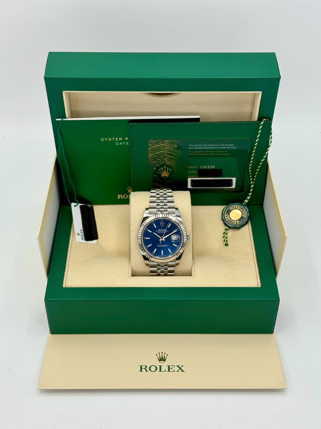 NEW 2024 Rolex Datejust 41mm 126334 Stainless Steel Jubilee Blue Dial