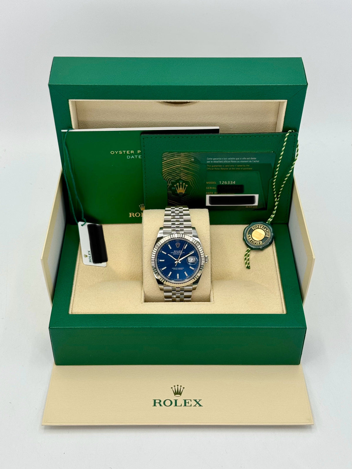 NEW 2024 Rolex Datejust 41mm 126334 Stainless Steel Jubilee Blue Dial