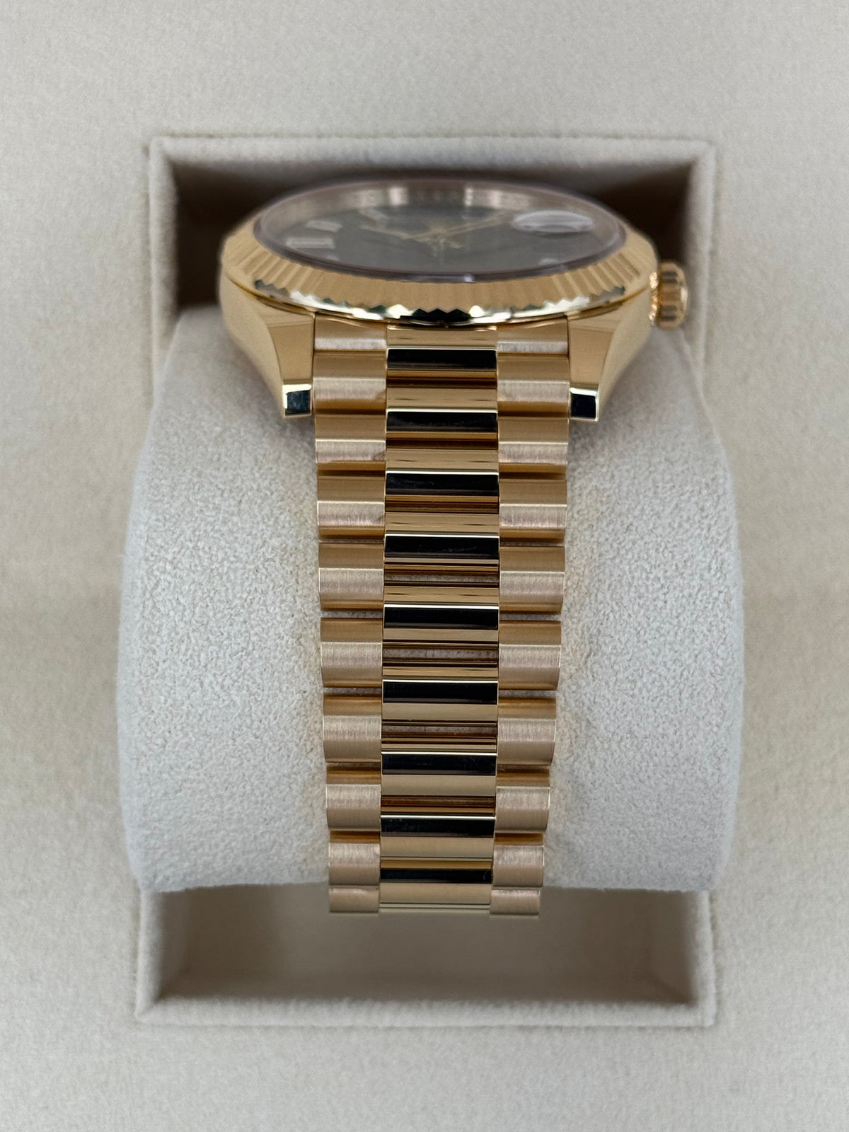 NEW 2025 Rolex Day-Date 40mm 228238 Black Diamond Baguette Dial