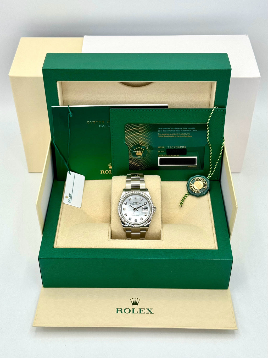 NEW 2024 Rolex Datejust 36mm 126284RBR MOP Diamond Dial