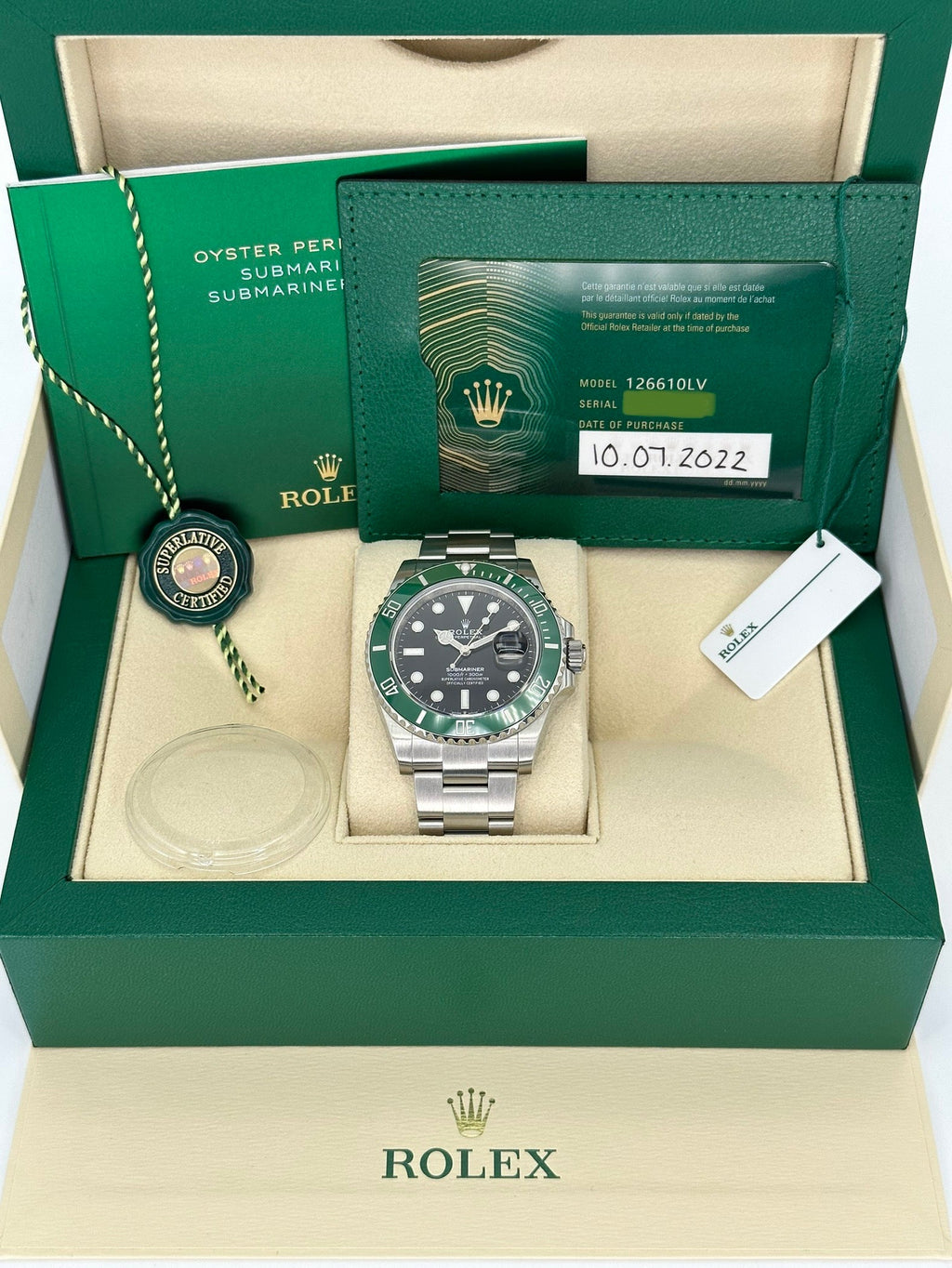 2022 Rolex Submariner "Starbucks" 41mm 126610LV Black Dial
