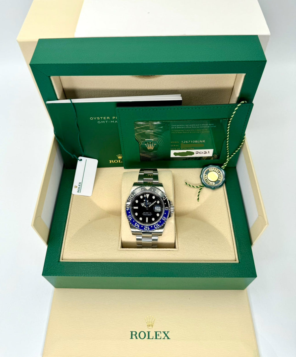 2021 Rolex GMT-Master II "Batman" 40mm 126710BLNR Oyster