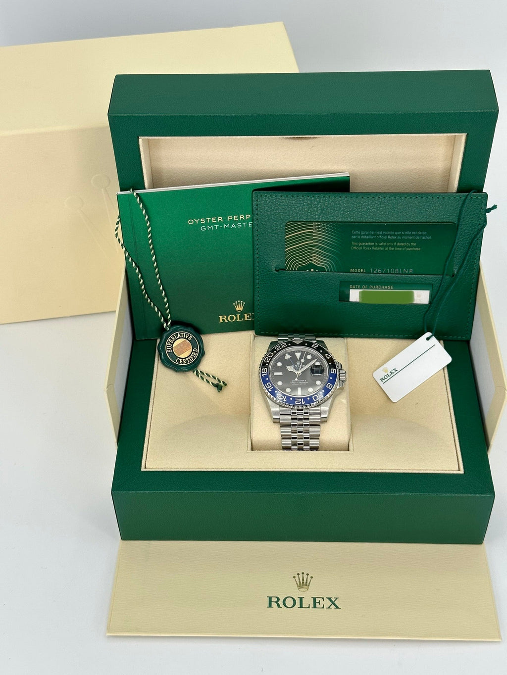 2023 Rolex GMT-Master II "Batgirl" 40mm 126710BLNR Jubilee Black Dial