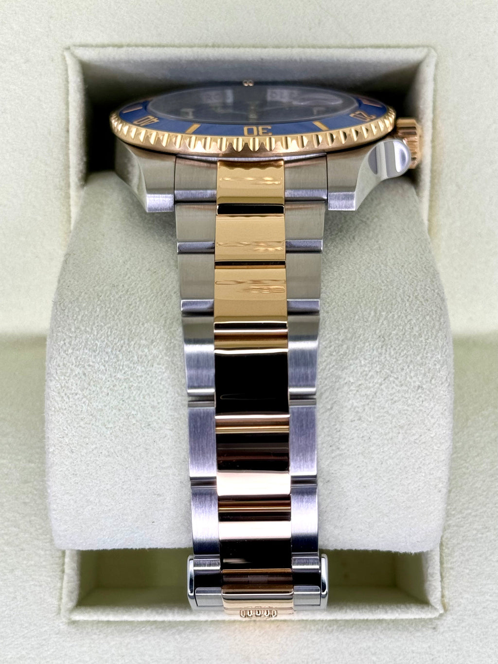 2010 Rolex Submariner "Bluesy" 40mm 116613LB Two-Tone Flat Blue Dial