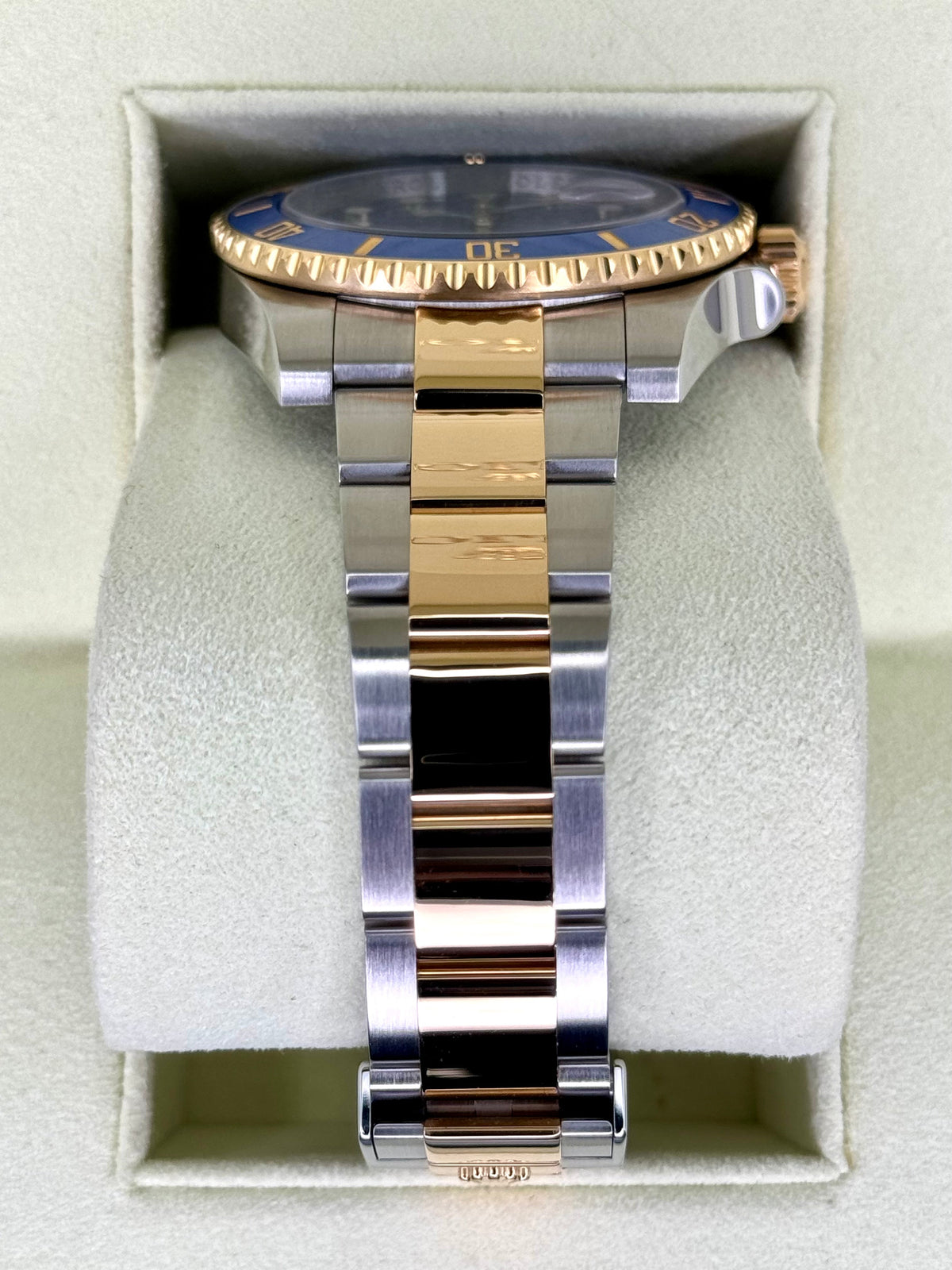 2010 Rolex Submariner "Bluesy" 40mm 116613LB Two-Tone Flat Blue Dial