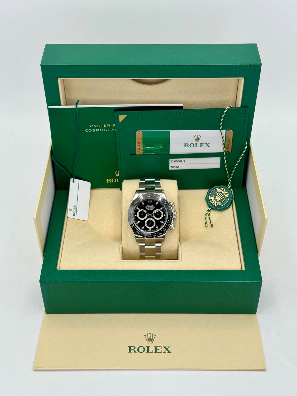2019 Rolex Daytona 40mm 116500LN Stainless Steel Black Dial