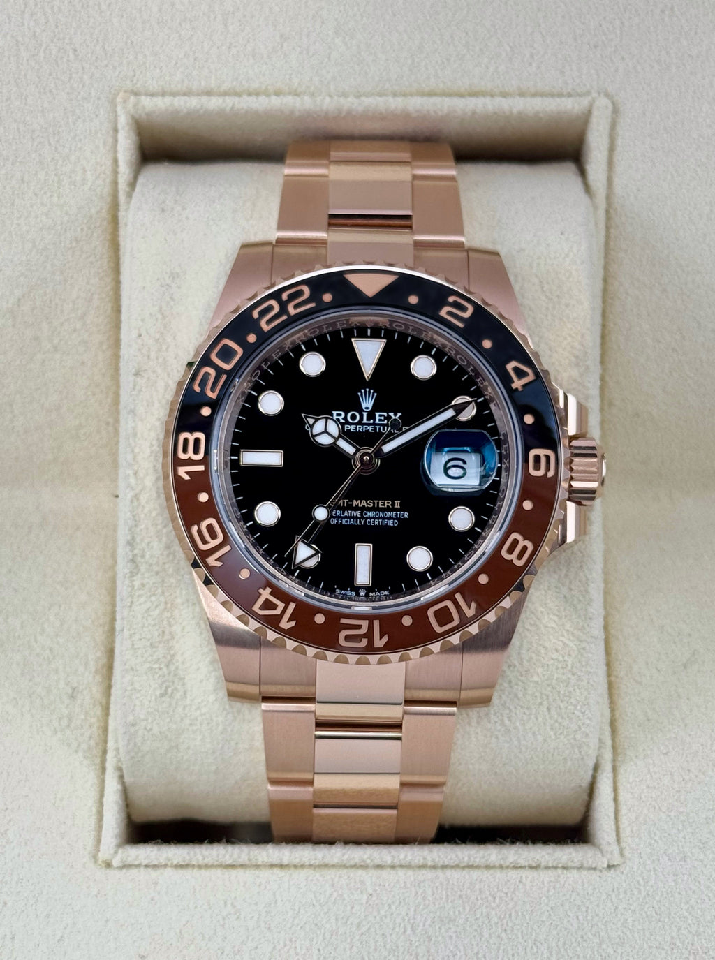 2023 Rolex GMT-Master II "Rootbeer" 40mm 126715CHNR Rose Gold