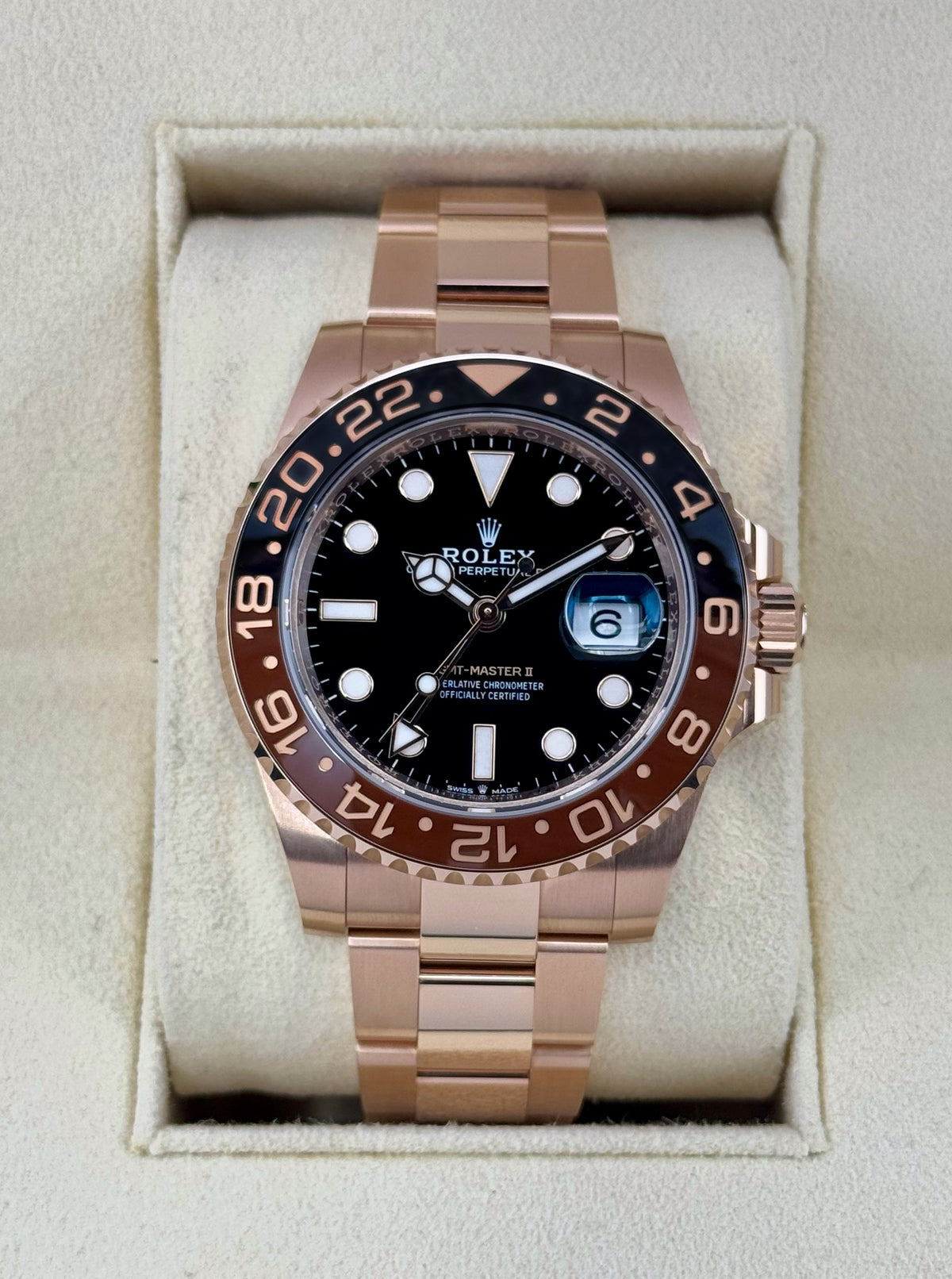 2023 Rolex GMT-Master II "Rootbeer" 40mm 126715CHNR Rose Gold