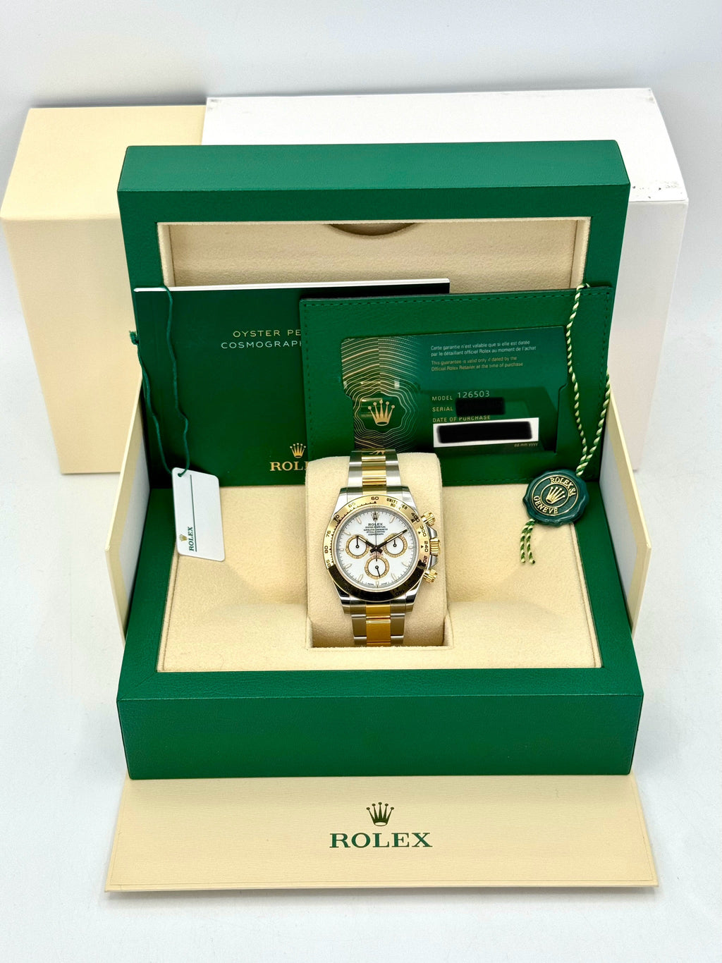 NEW 2024 Rolex Daytona 40mm 126503 Two-Tone White Dial