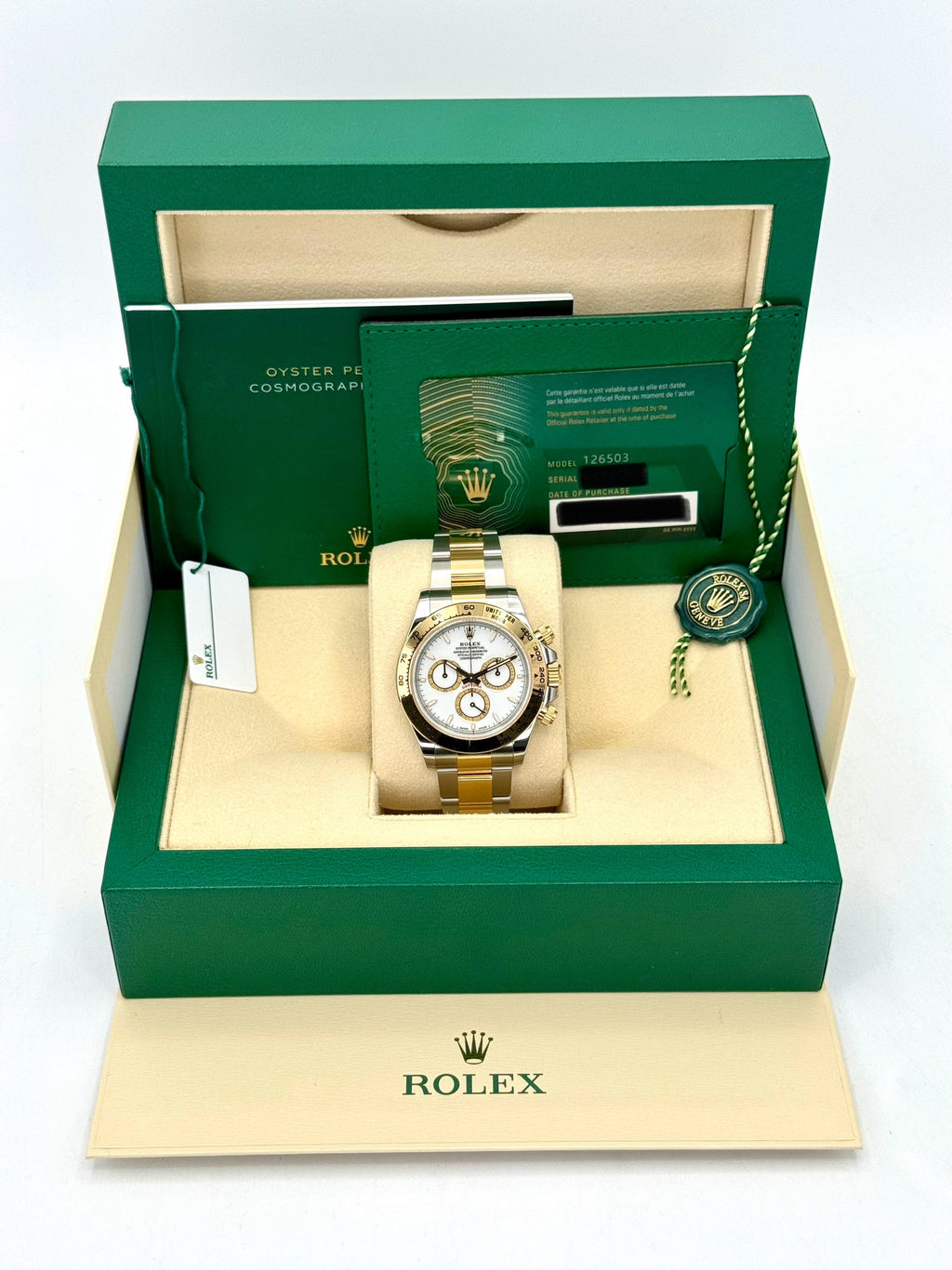 NEW 2024 Rolex Daytona 40mm 126503 Two-Tone White Dial