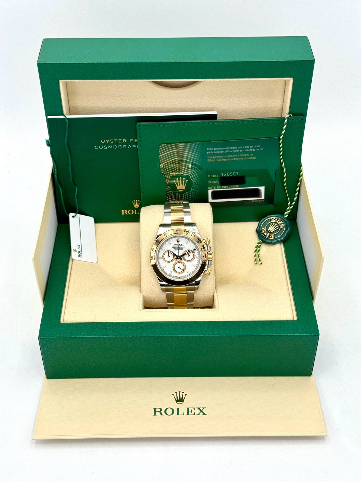 NEW 2024 Rolex Daytona 40mm 126503 Two-Tone White Dial