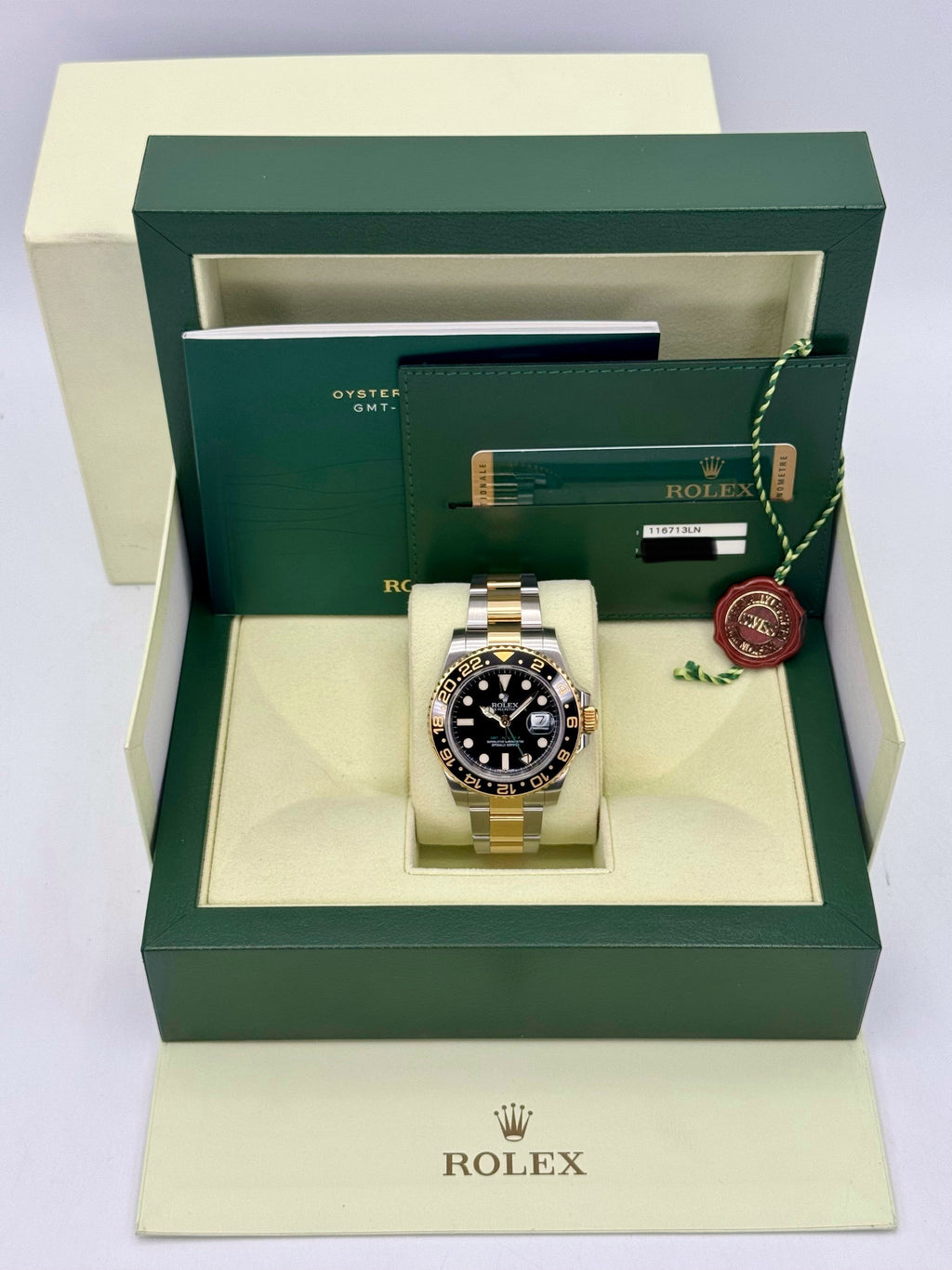 2013 Rolex GMT-Master II 40mm 116713LN Two-Tone Black Dial