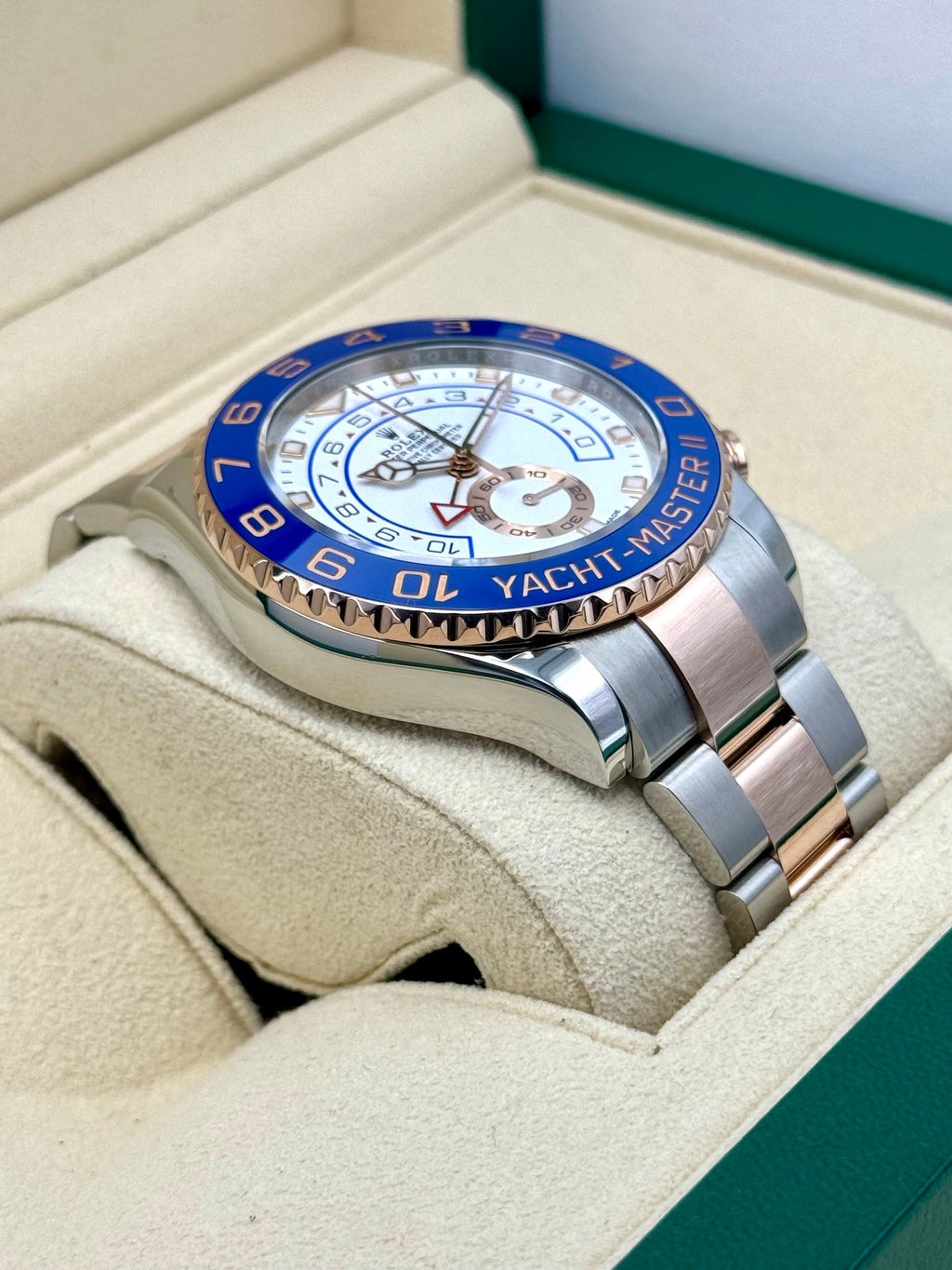 2022 Rolex Yacht-Master II 44mm 116681 Two-Tone White Dial