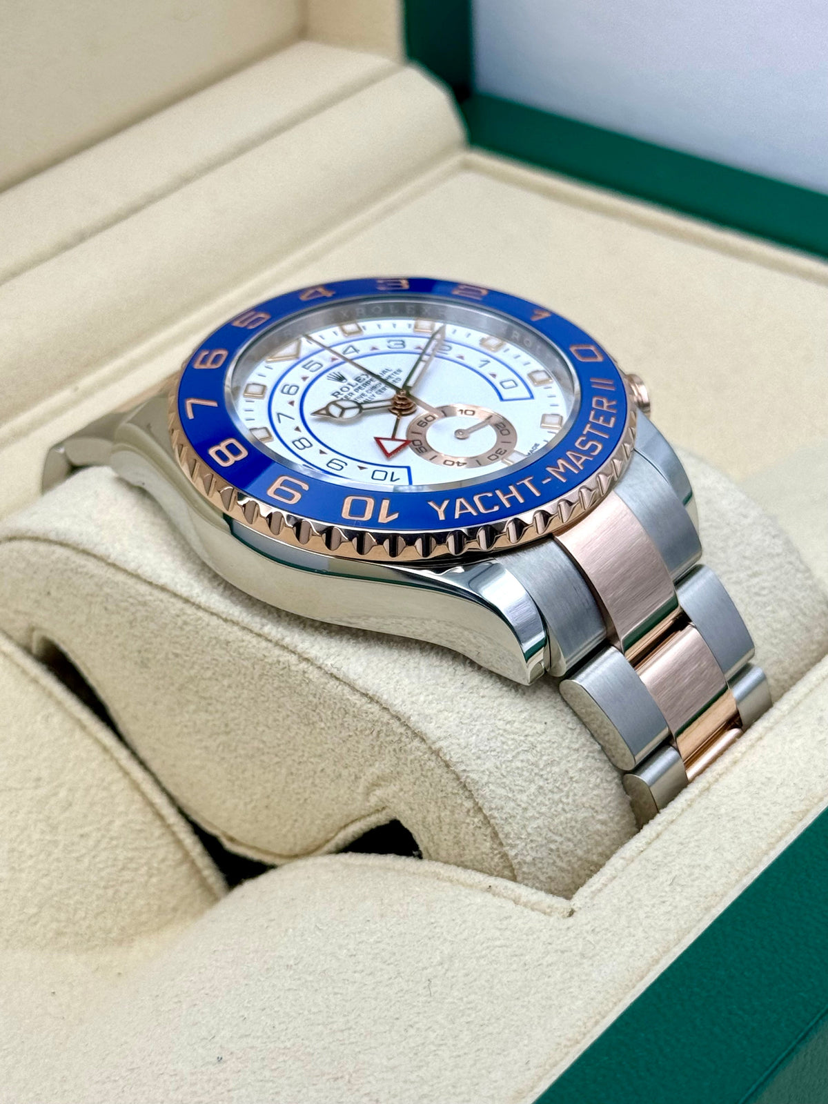 2022 Rolex Yacht-Master II 44mm 116681 Two-Tone White Dial