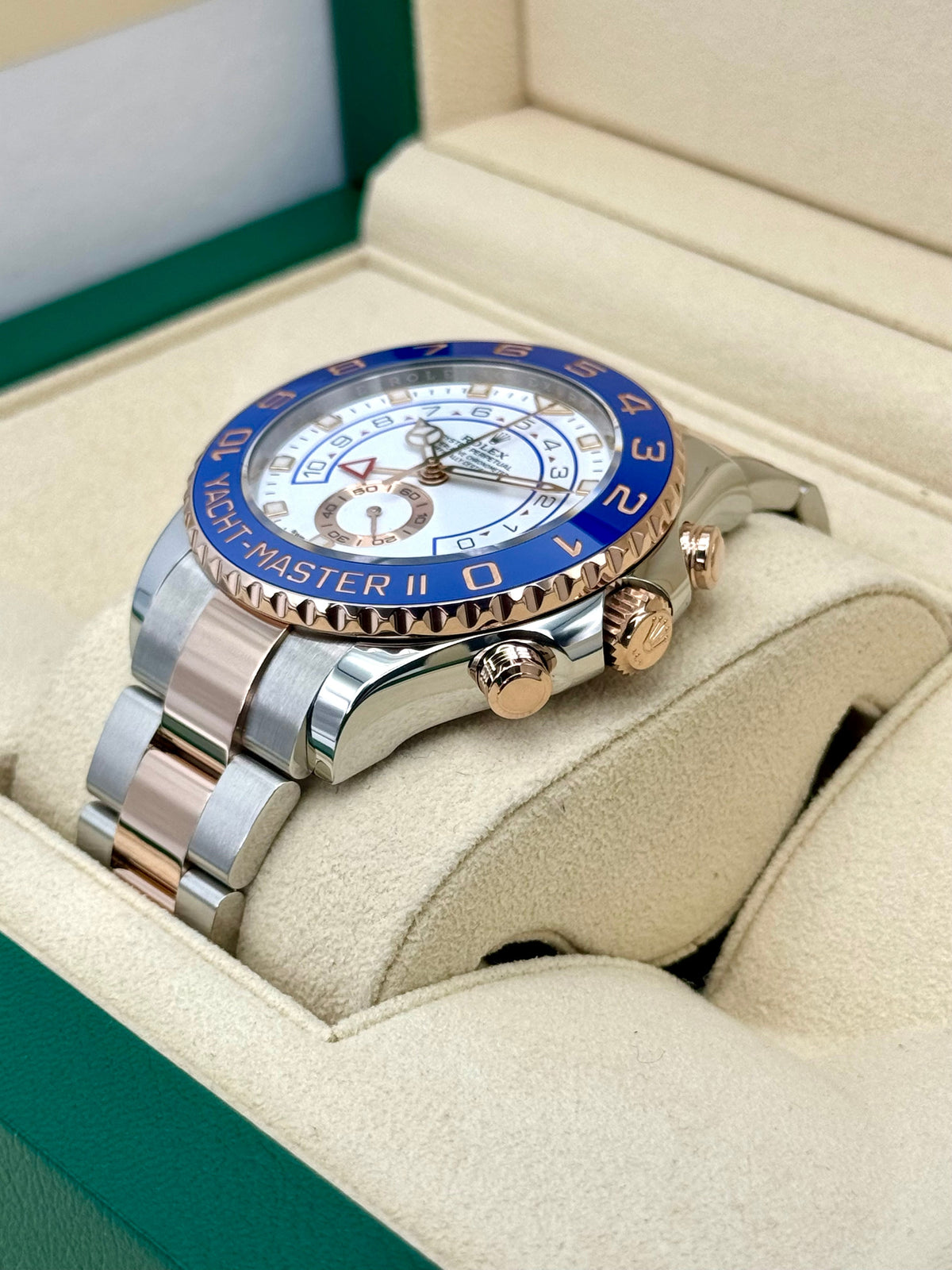 2022 Rolex Yacht-Master II 44mm 116681 Two-Tone White Dial