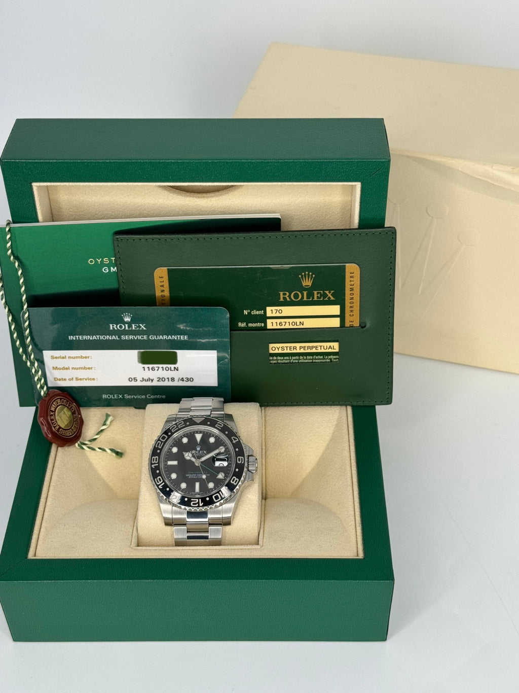 2013 Rolex GMT-Master II 40mm 116710LN Stainless Steel Black Dial