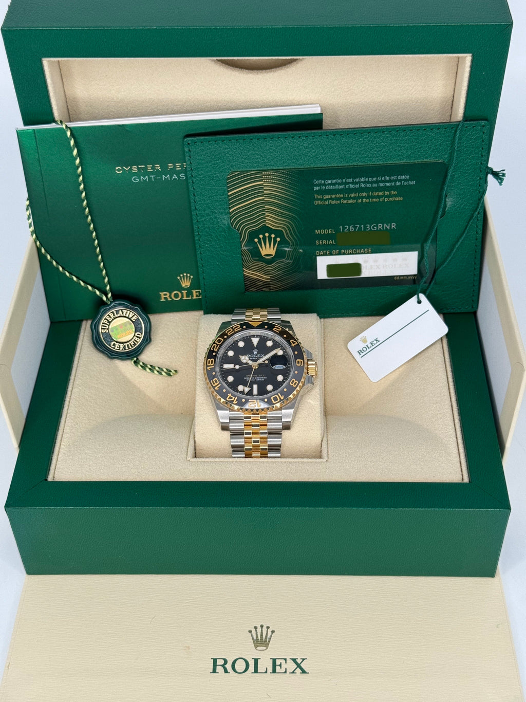 NEW 2023 Rolex GMT-Master II 40mm 126713GRNR Two-Tone Jubilee