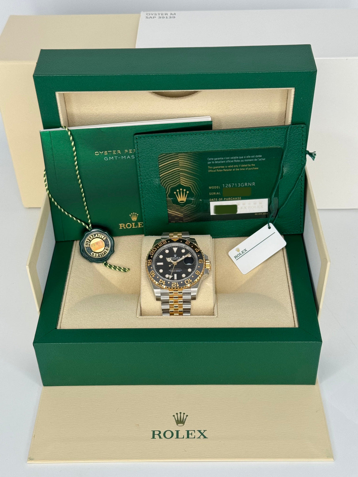 NEW 2023 Rolex GMT-Master II 40mm 126713GRNR Two-Tone Jubilee